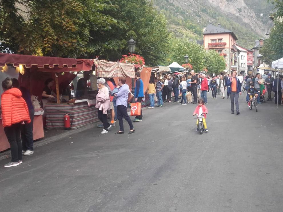 Feria de la ganadería del Pilar de Benasque celebrada en 2019.