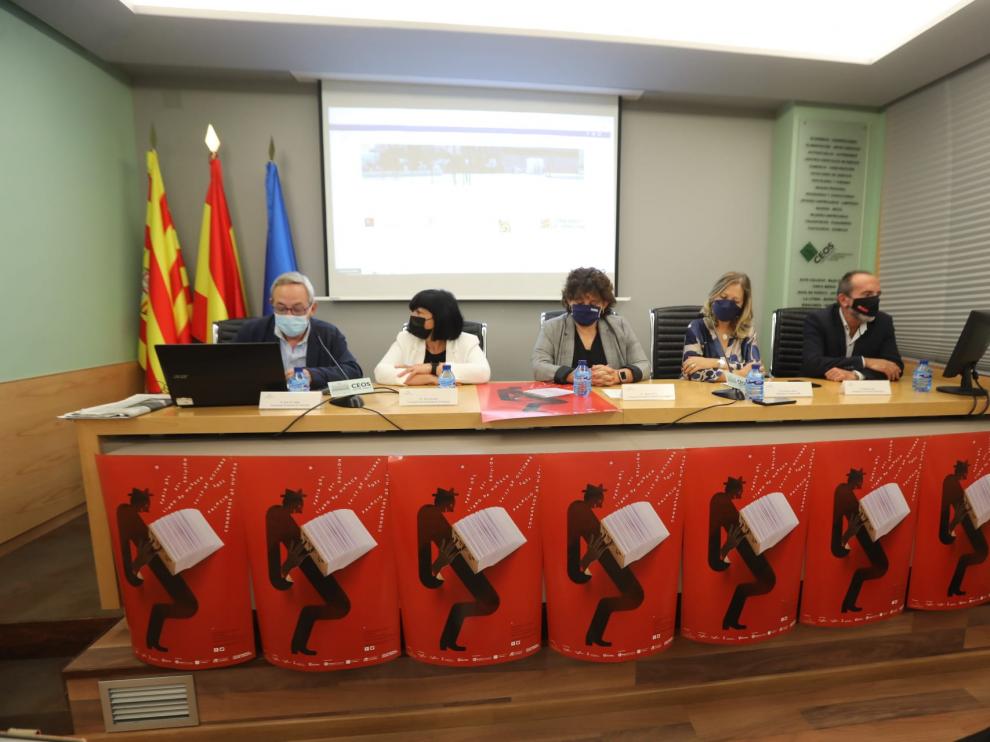 Imagen del acto de presentación de la Feria del Libro de Huesca.