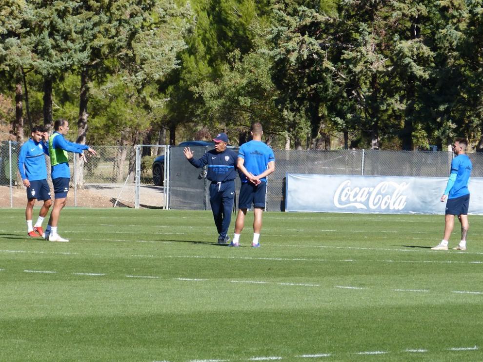 Nacho Ambriz con Florian Miguel, Ignasi Miquel, Pulido y Buffarini.