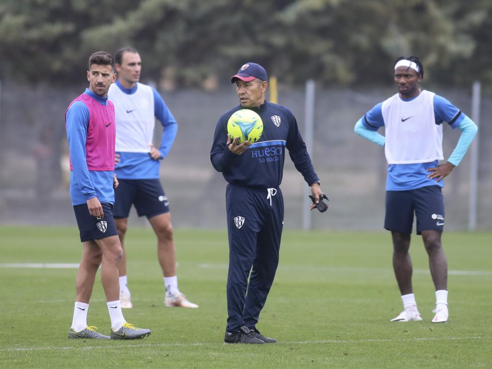 Nacho Ambriz, en el entrenamiento de este domingo.