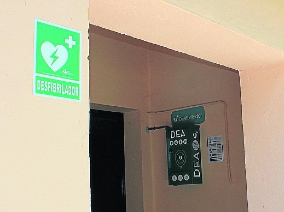 Desfibrilador colocado en el pueblo de Orós Alto, en el municipio de Biescas.