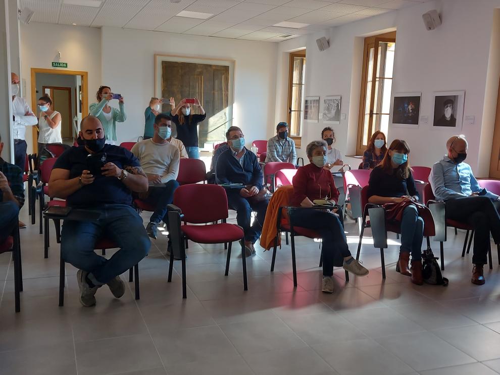 Asistentes a la jornada de Itainnova, ayer en Sabiñánigo.