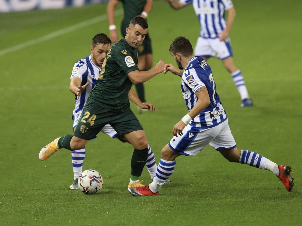 Borja García, ante la Real Sociedad.