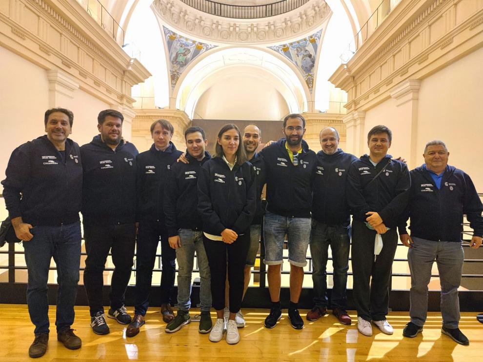 Equipo de Jaime Casas al completo, que consiguió la permanencia en División de Honor.