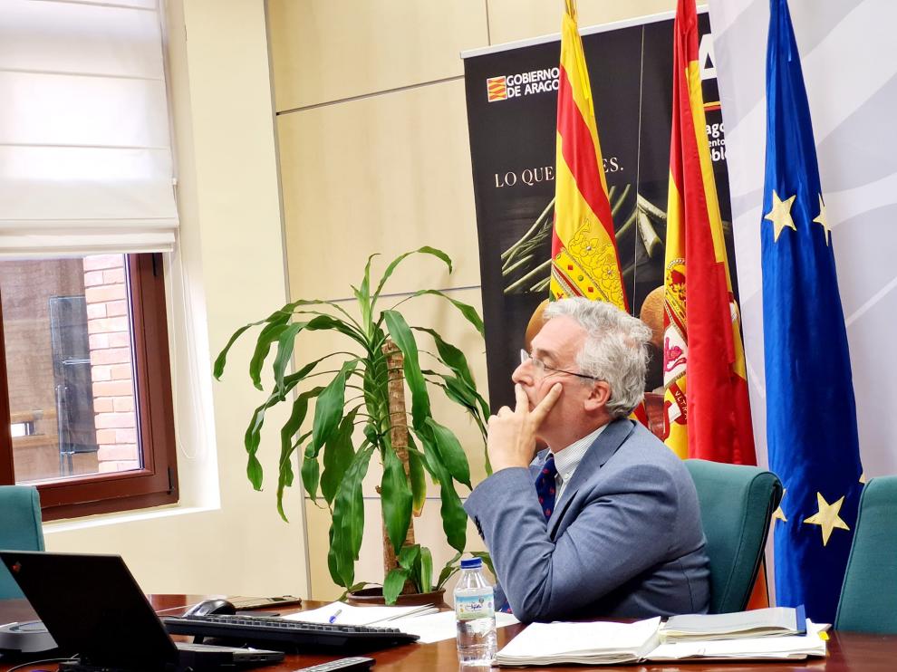 El consejero de Agricultura, Ganadería y Medio Ambiente del Gobierno de Aragón, Joaquín Olona