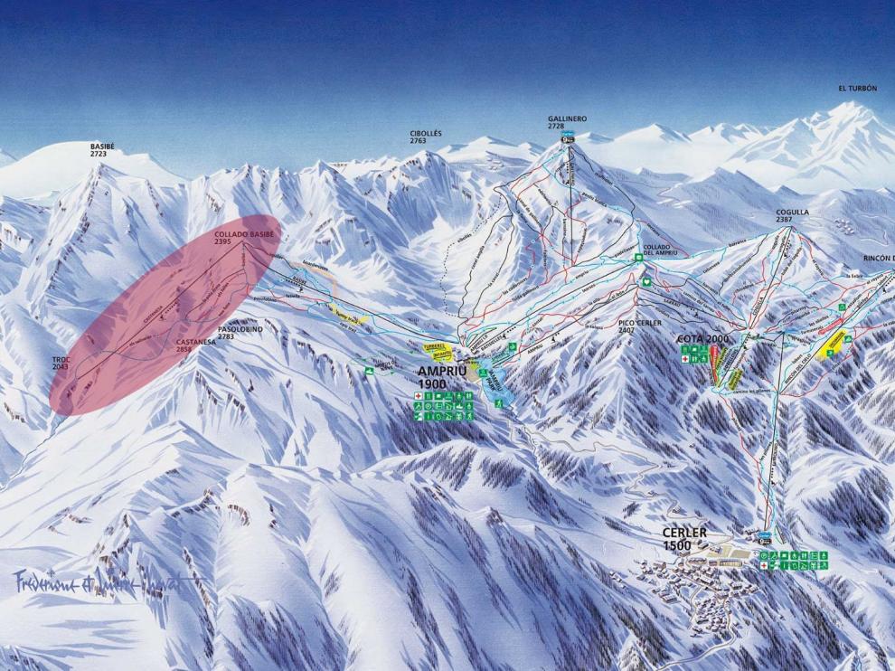 Nuevo mapa de las pistas de Cerler.