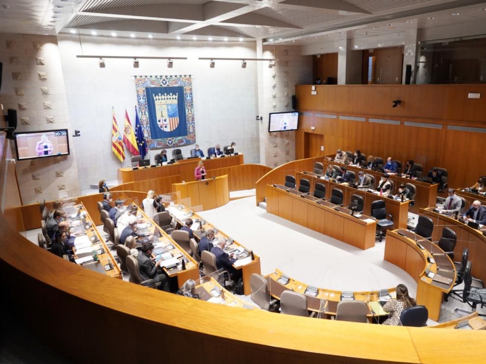 Las Cortes de Aragón este viernes, en la sesión de control al Ejecutivo.