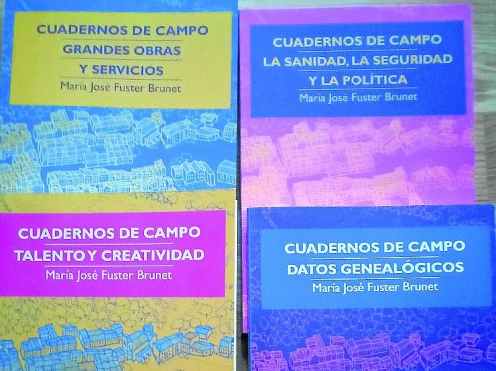 Portadas de los cuatro nuevos ‘Cuadernos’ con los que María José Fuster completa su colección.