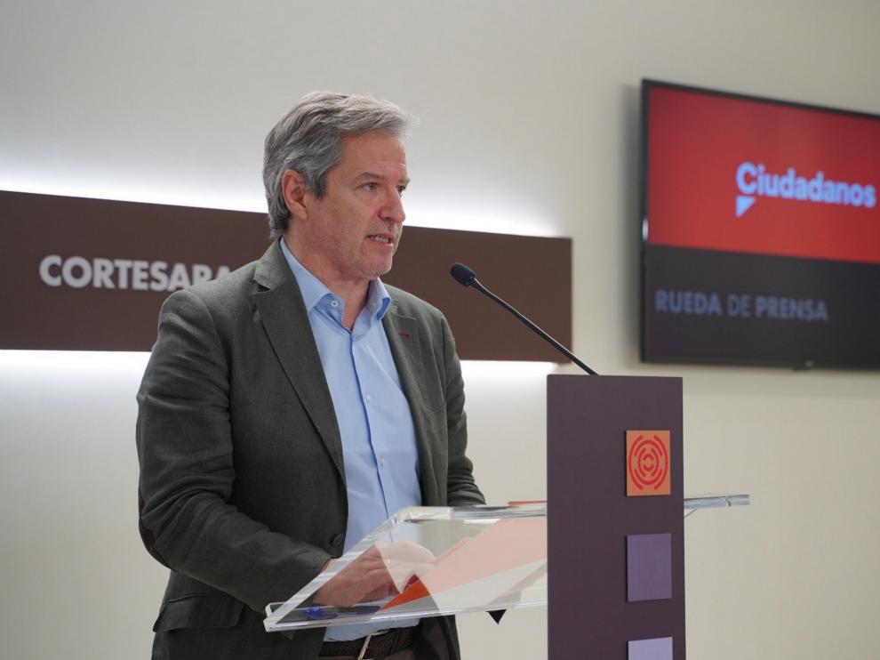 El líder de Ciudadanos en Aragón, Daniel Pérez