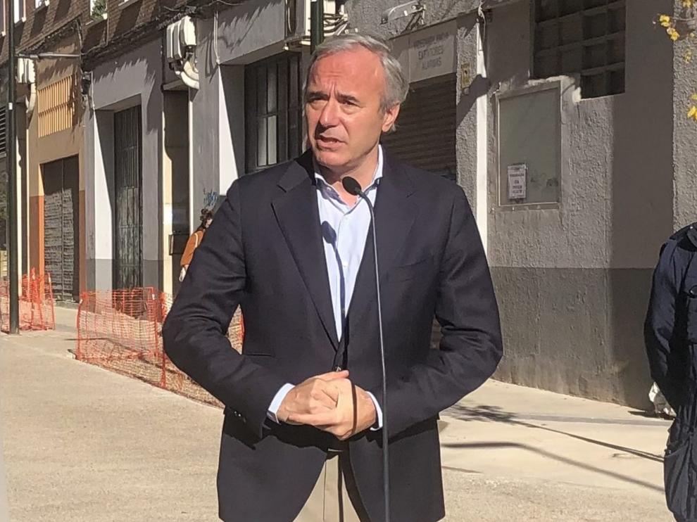 Jorge Azcón, este martes.