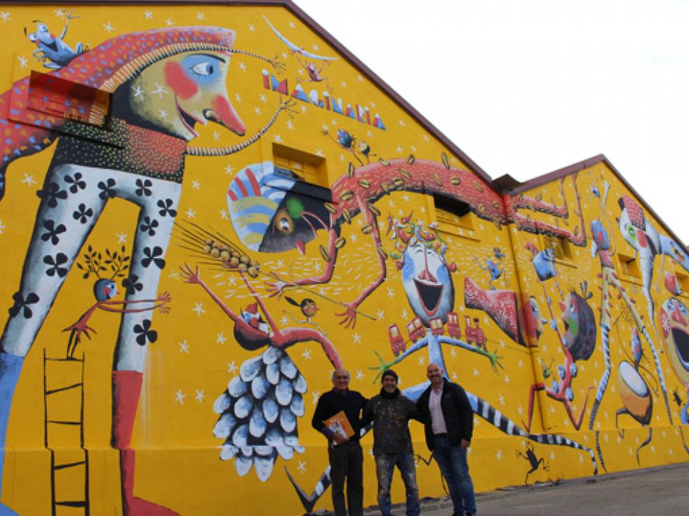 Mural del artista Valentí Gubianas en Binéfar