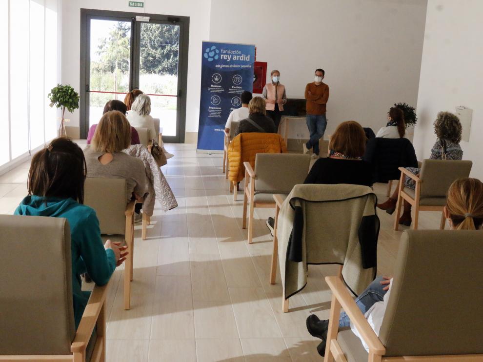 Imagen durante el acto en la Residencia Rey Ardid de Huesca.