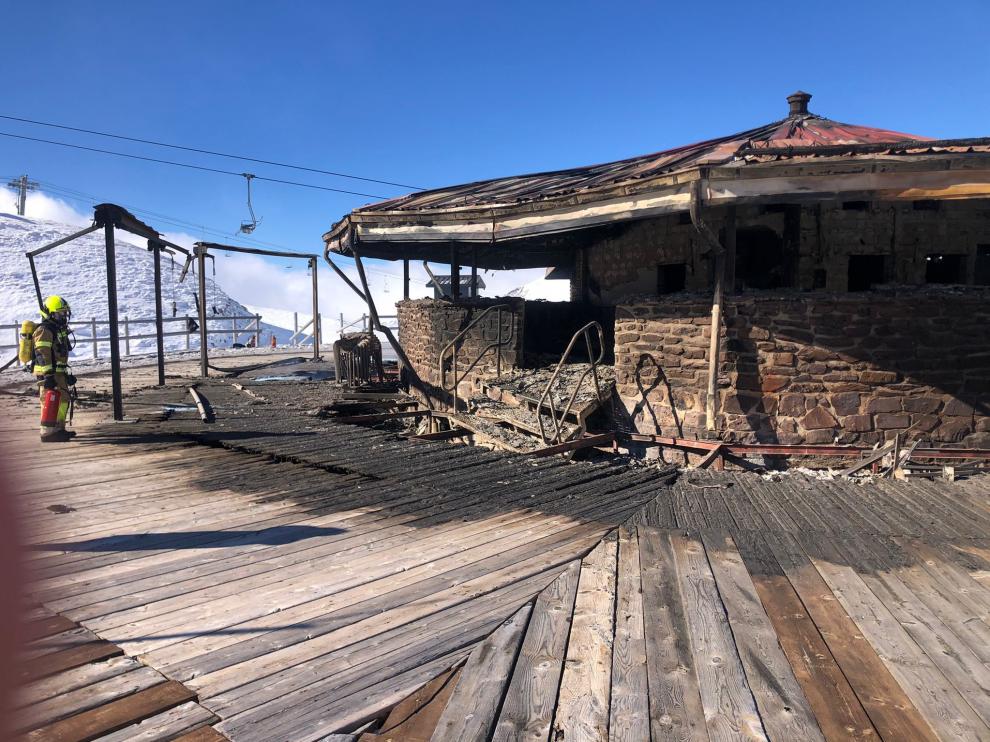 Imagen de la cafetería afectada tras el suceso.