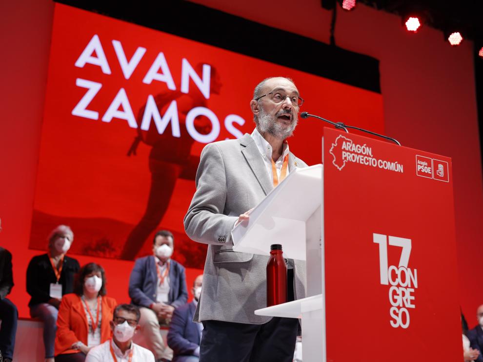 Lambán en el Congreso del PSOE Aragón