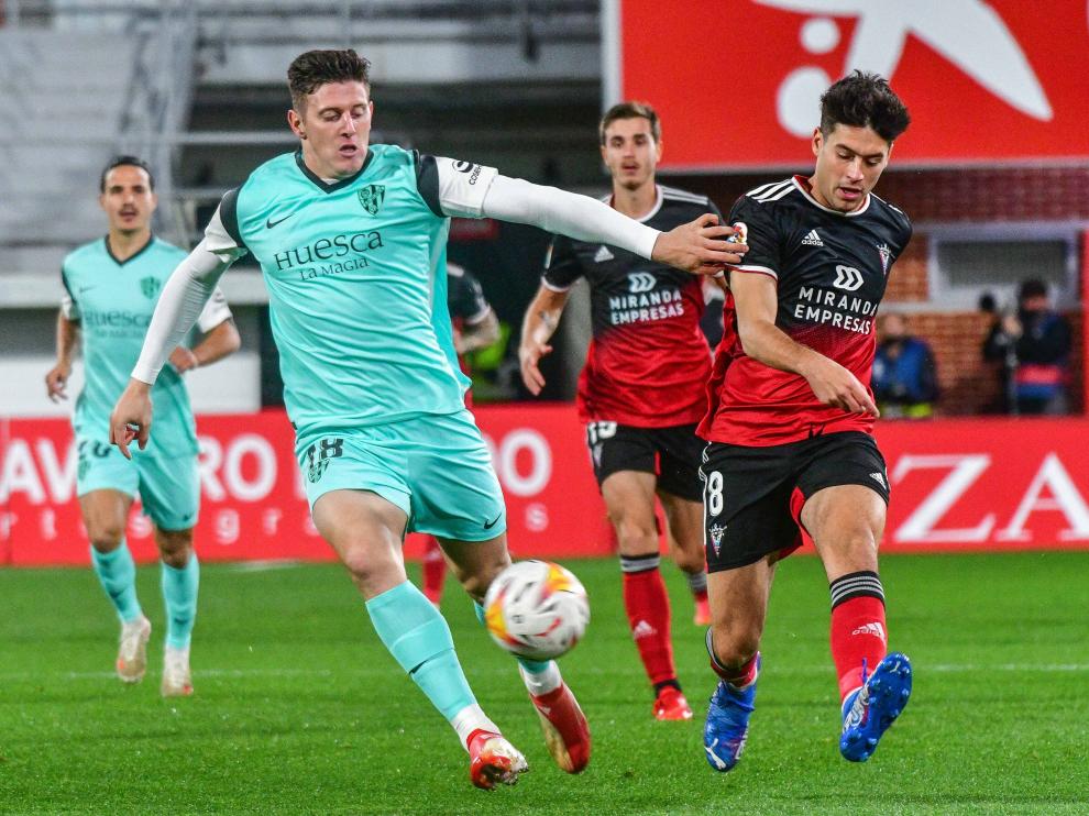 El Huesca se ha llevado los puntos ante el Mirandés.