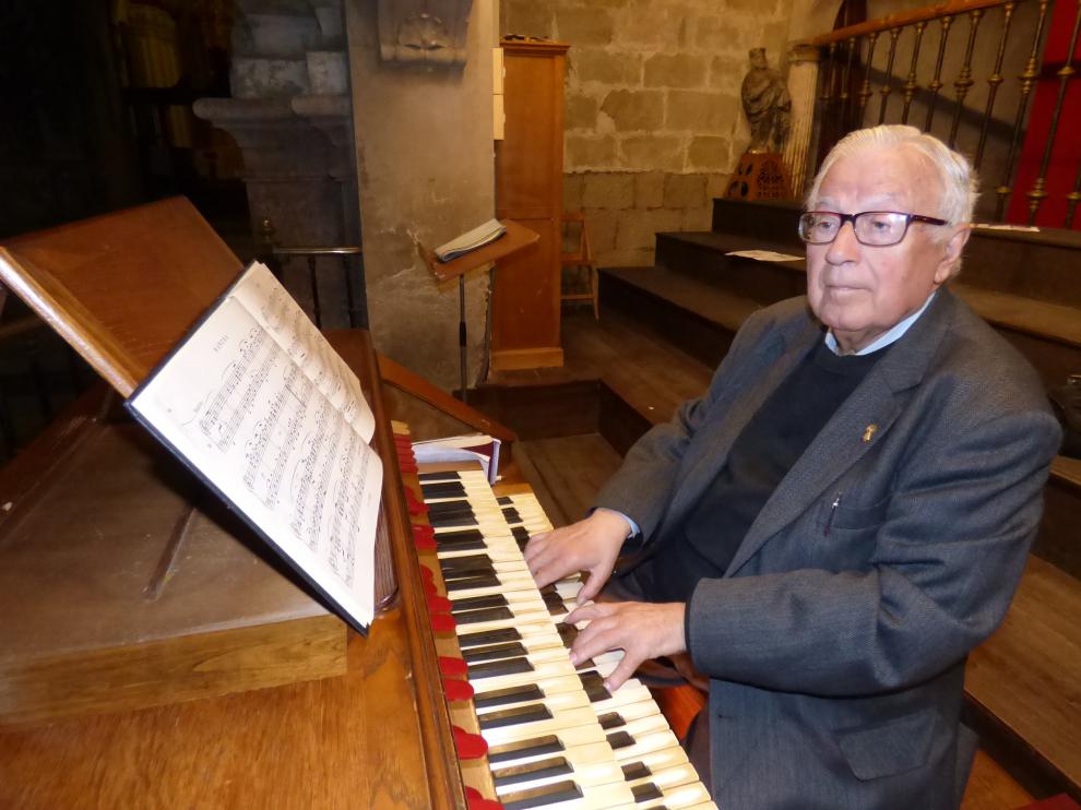 Julio Broto era el organista jubilado de la catedral de Barbastro.