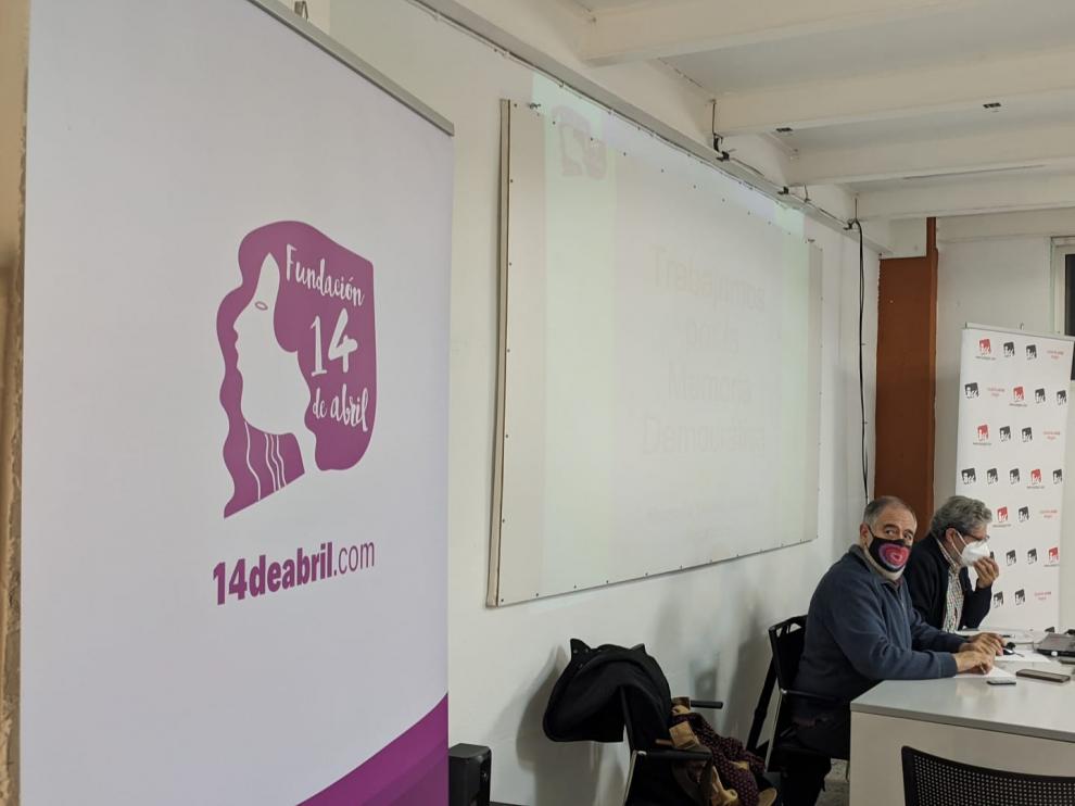 Imagen durante la presentación de la aplicación en Huesca.