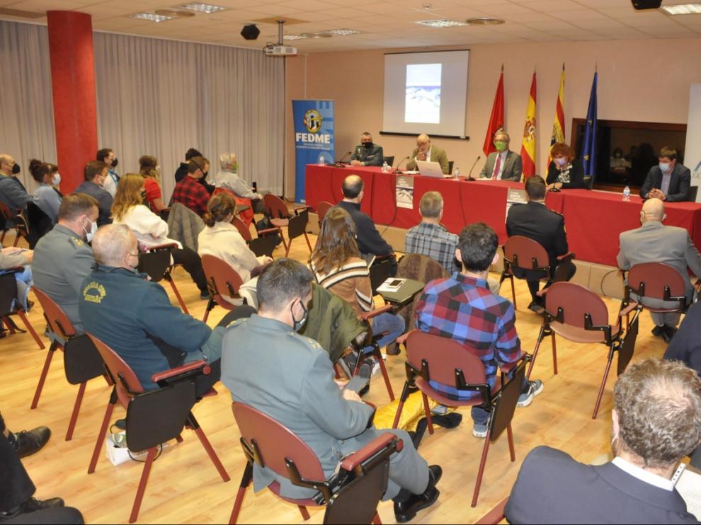 Asistentes a las jornadas que se celebran en la Sala Europa del Palacio de Congresos de Jaca.