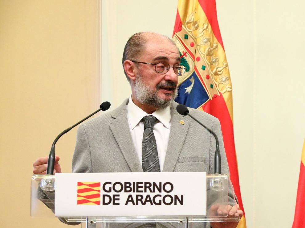 El presidente de Aragón, Javier Lambán