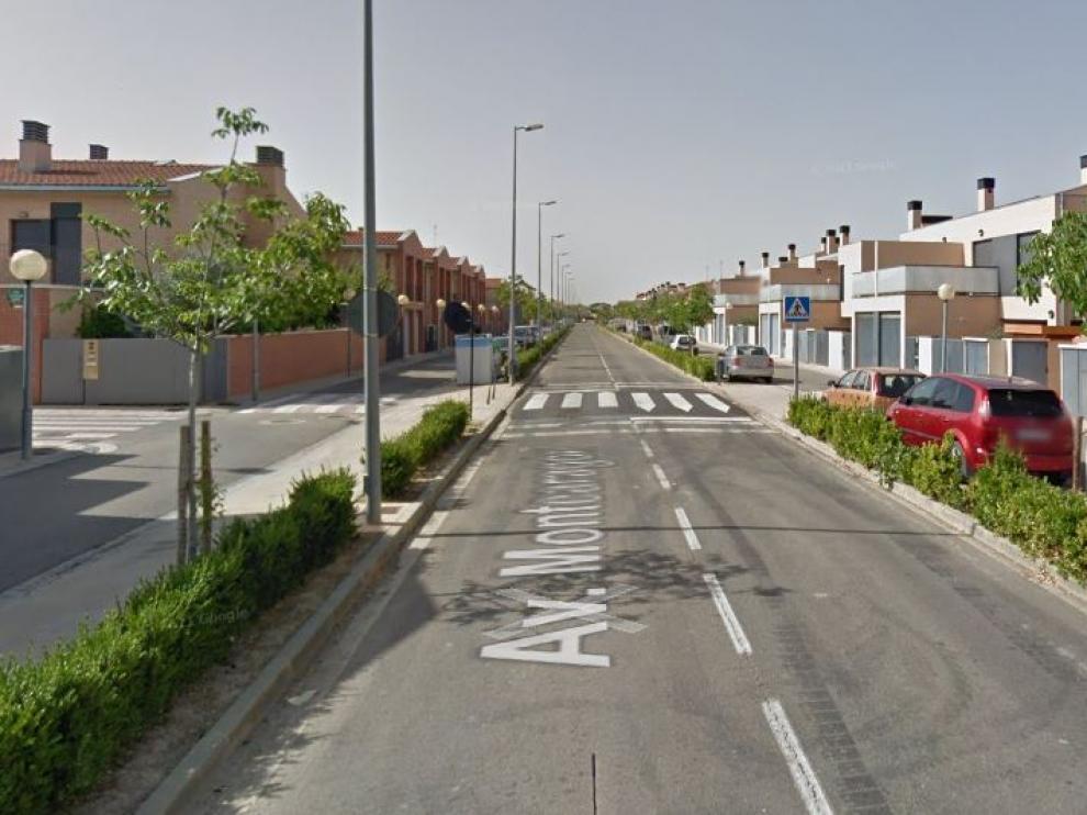 Urbanización de la avenida Montearagón, en el municipio de Tierz.