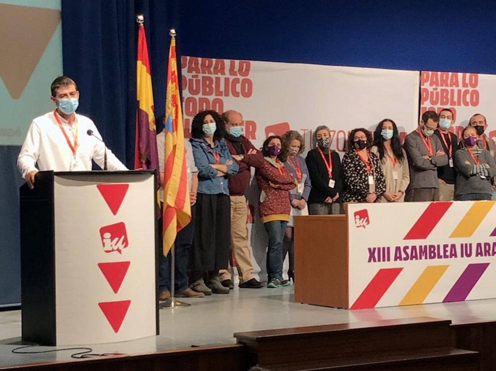 Álvaro Sanz, reelegido coordinador general de IU Aragón.