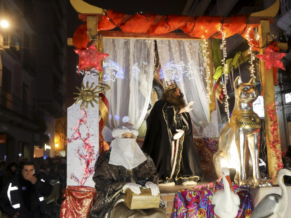 Los tres Reyes Magos, en su última visita a Huesca, dos meses antes de la pandemia.
