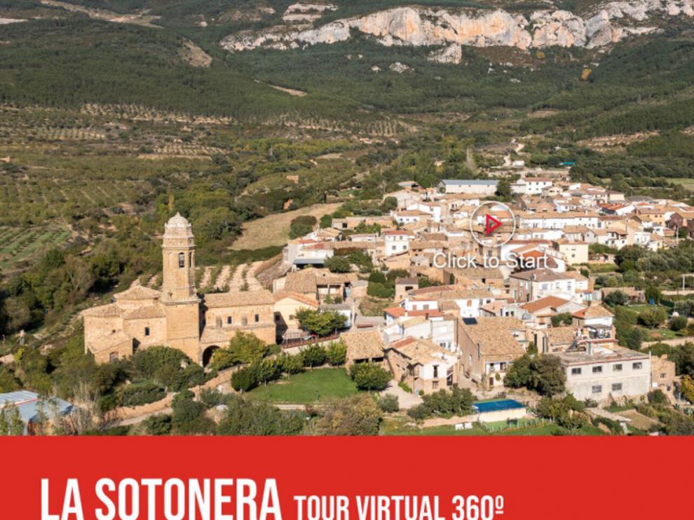 Imagen del acceso a la visita virtual del municipio de La Sotonera.