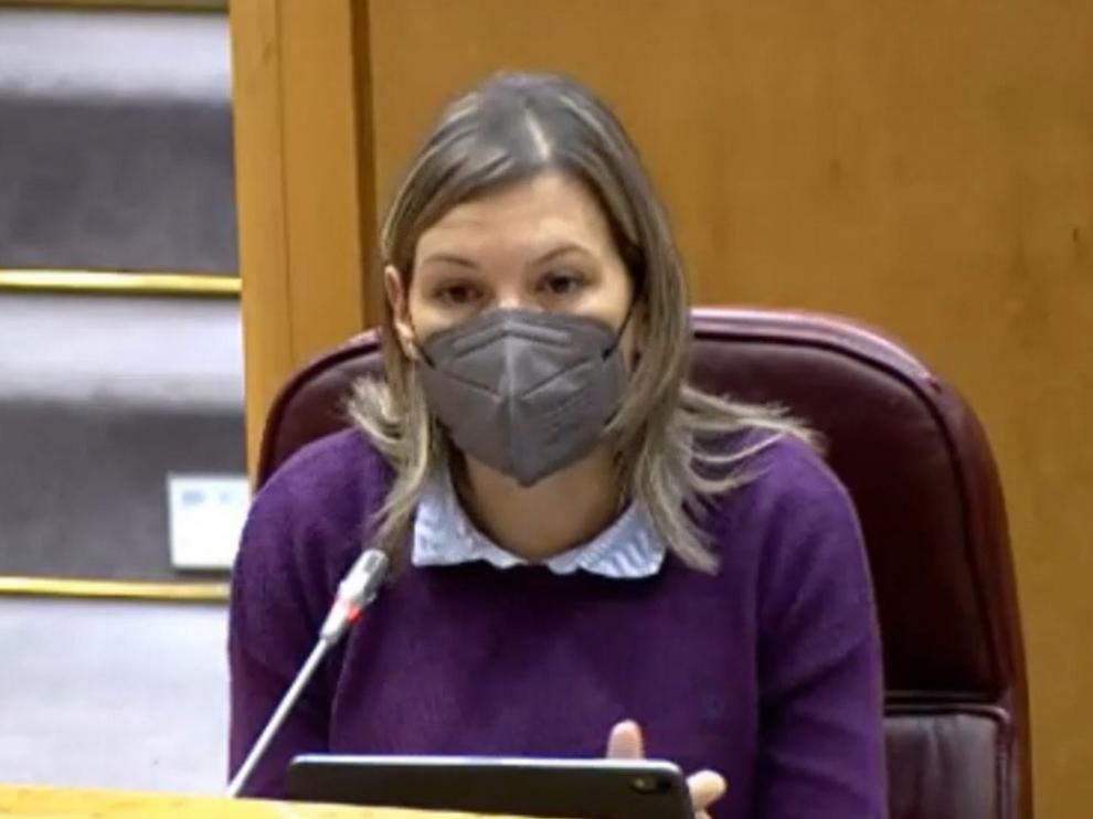 La senadora de la agrupación de electores Teruel Existe, Beatriz Martín.