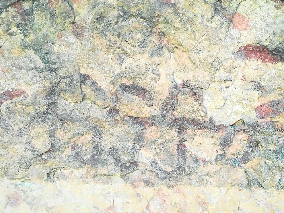 Una de las pinturas encontradas por el equipo dirigido por Paloma Lanau.
