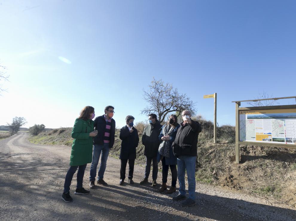 Representantes del Consistorio, la Diputación Provincial y la empresa adjudicataria visitan las obras.