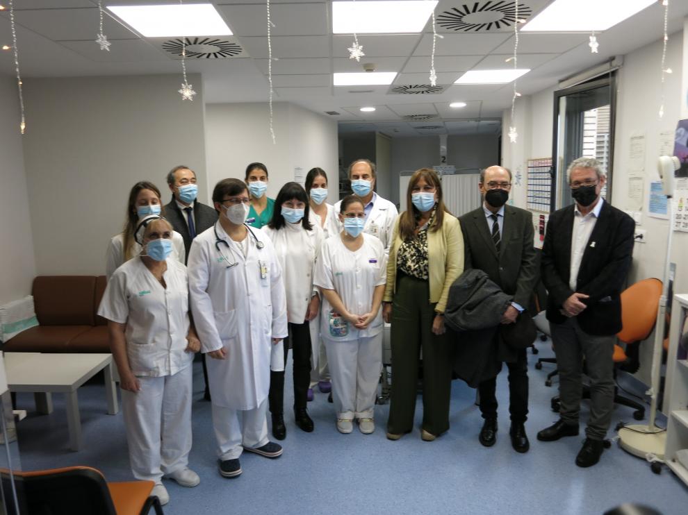 Repollés ha visitado la Unidad de Ictus del Hospital Clínico Lozano Blesa de Zaragoza.
