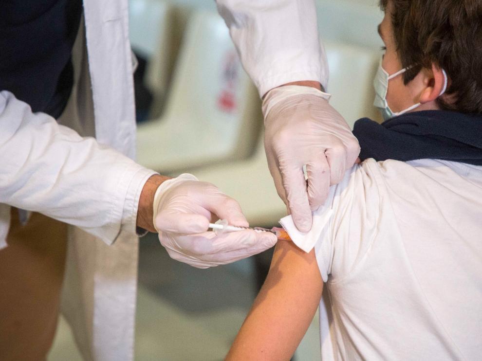 Vacunación infantil en Aragón.