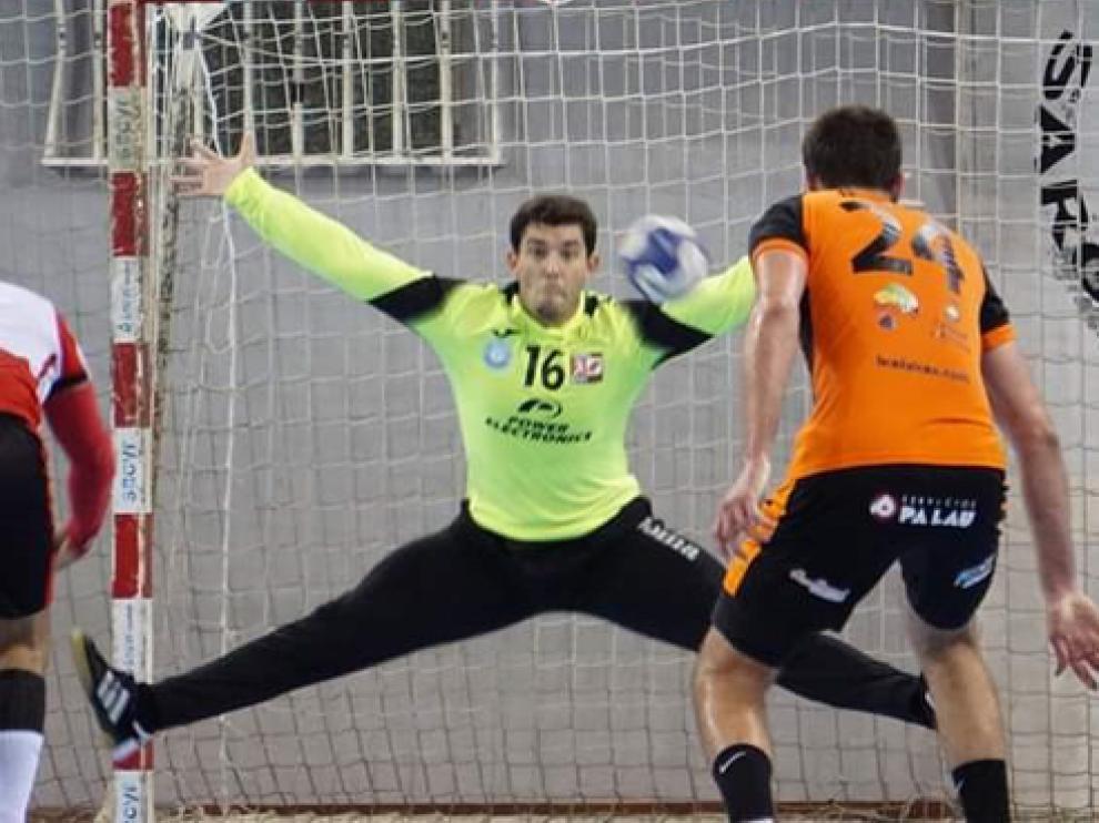 Jorge Broto, en un encuentro contra el Puerto Sagunto de esta temporada.