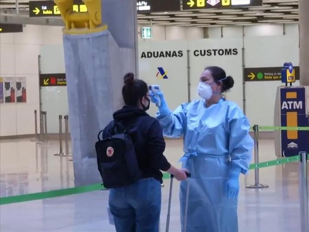 Control de temperatura en el aeropuerto de Madrid