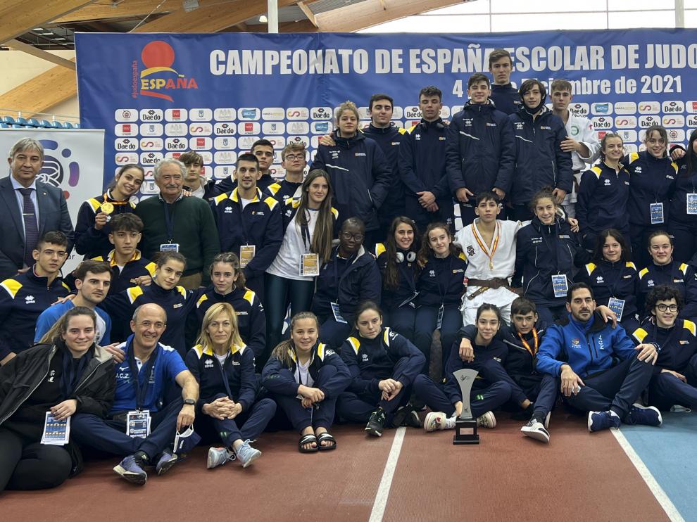 Representación aragonesa en el Campeonato de España Infantil y Cadete de Judo.