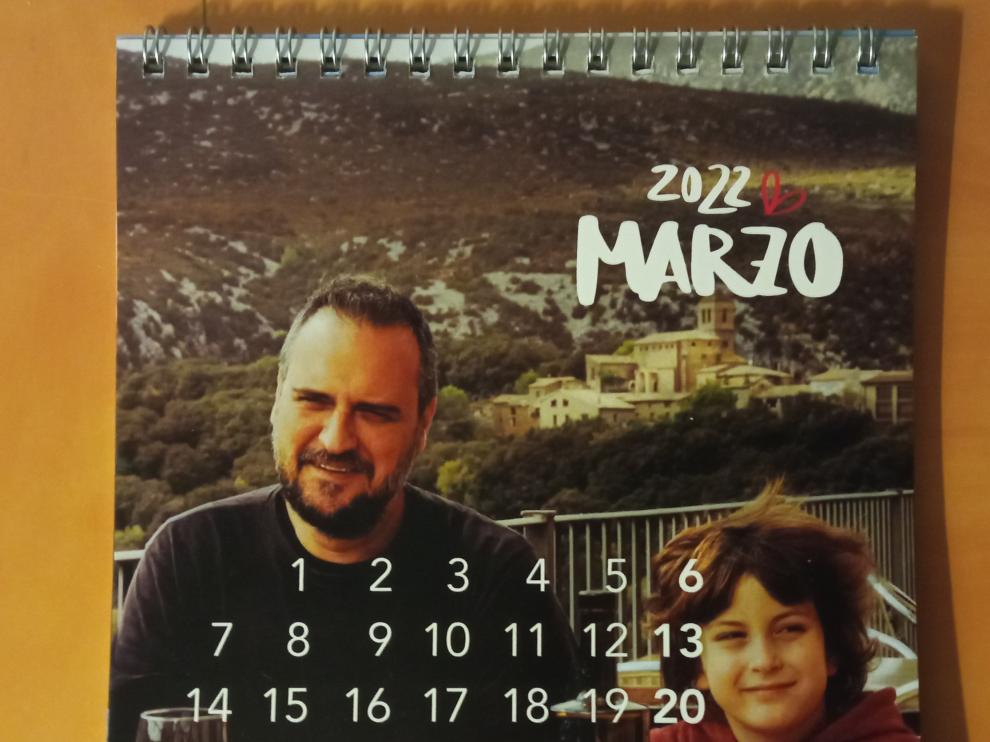 Imagen que ilustra el mes de marzo del calendario editado por la comarca del Somontano.