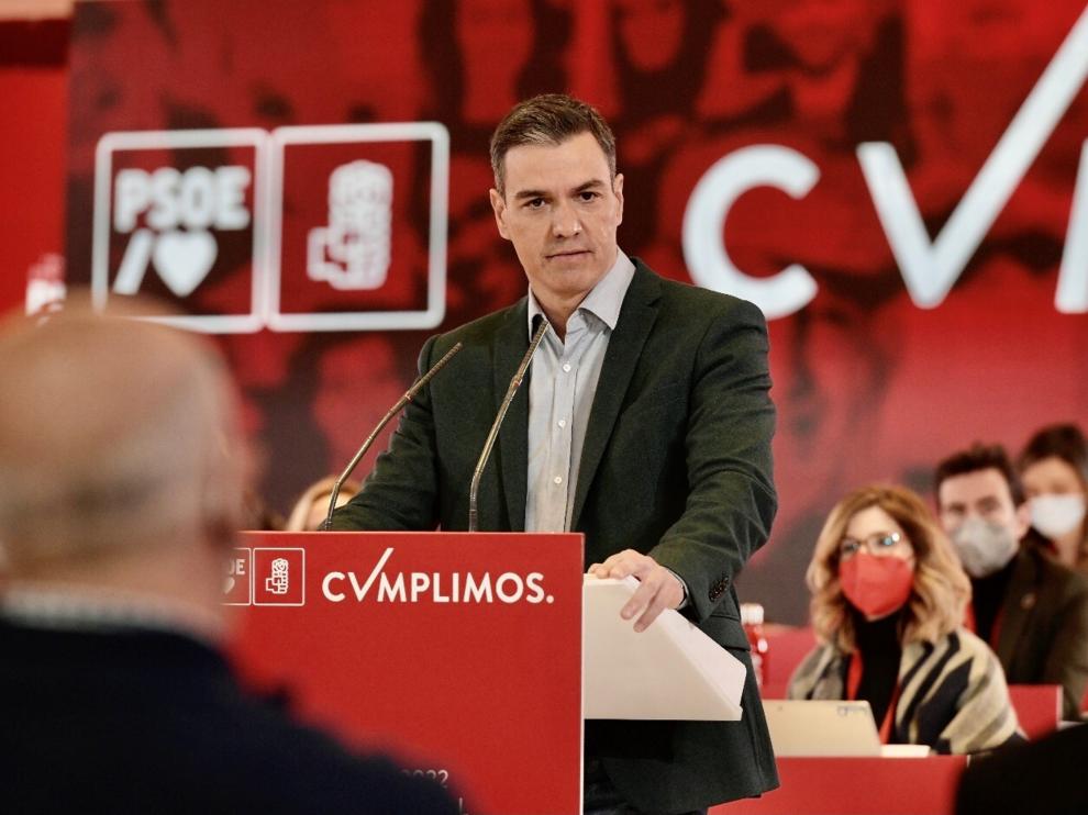 Sánchez durante el Comité Federal del PSOE.