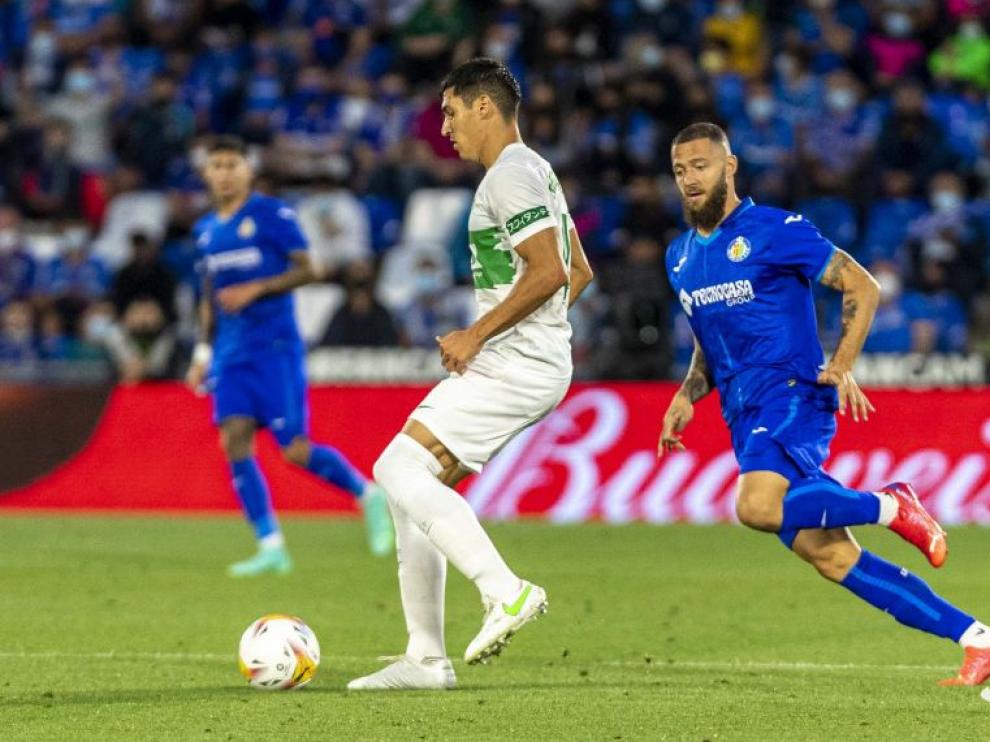 Timor, en un partido con el Getafe de esta temporada.