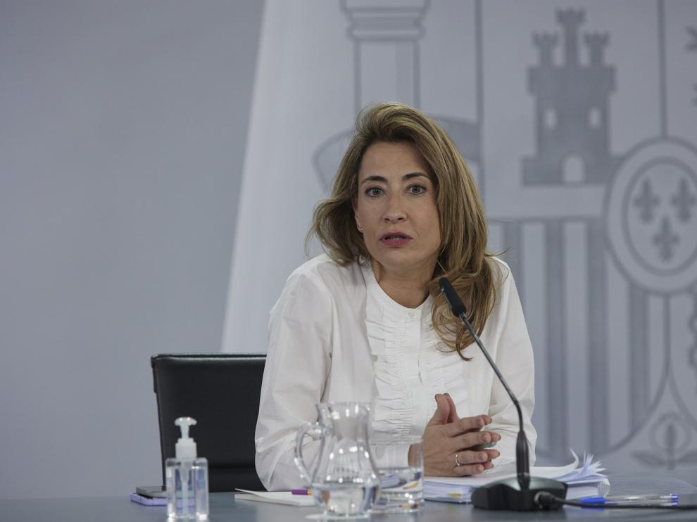 Raquel Sánchez, ministra de Transportes, Movilidad y Agenda Urbana.