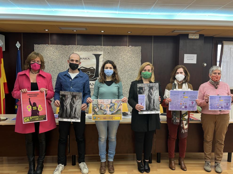 Presentación de las actividad del 8M, este martes en la Comarca de la Jacetania.