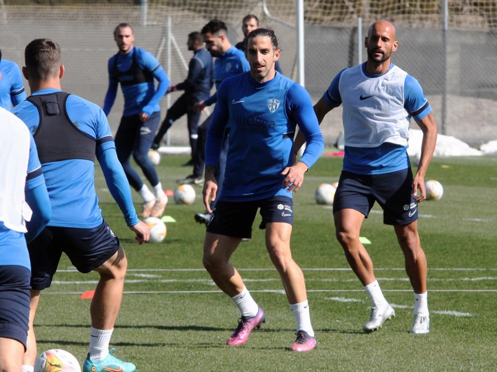 Marc Mateu en el entrenamiento del martes.