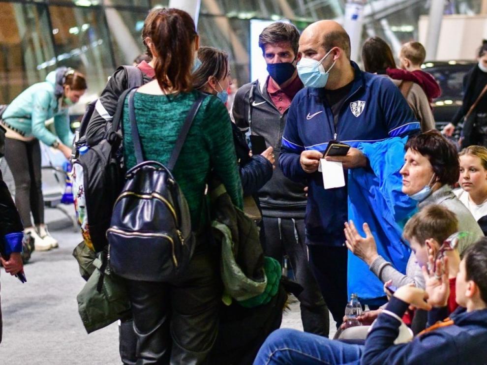 Más de doscientos ucranianos han podido venir a España gracias a la iniciativa del Huesca.