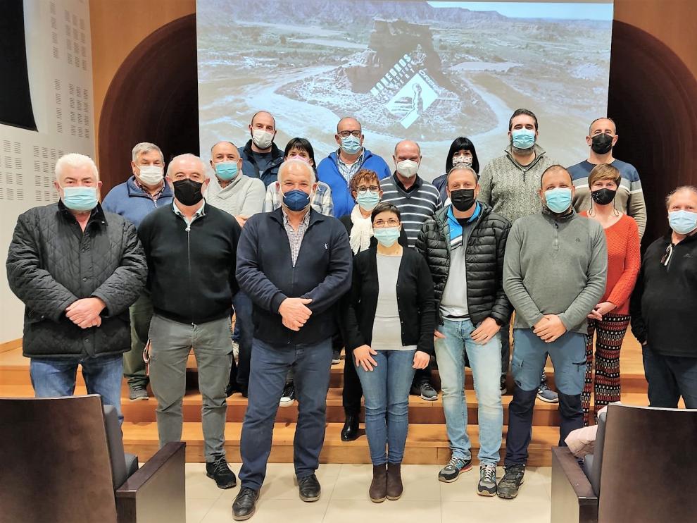 Reunión de los alcaldes monegrinos para ultimar detalles de la prueba.