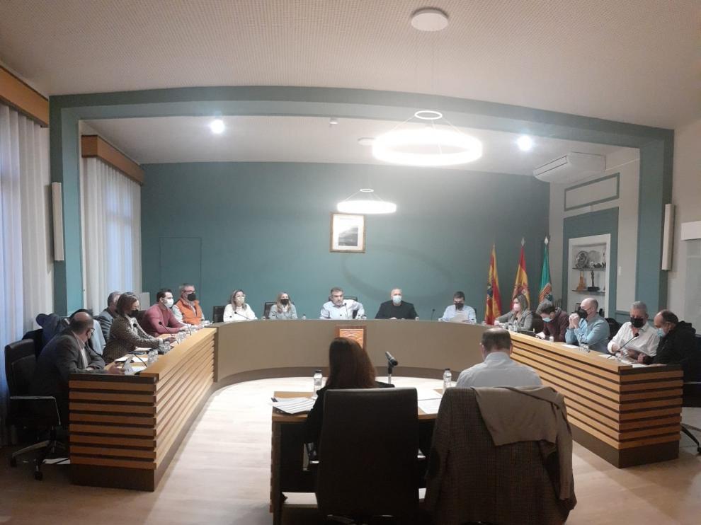 Sesión de pleno del Ayuntamiento de Fraga del jueves 31 de marzo.