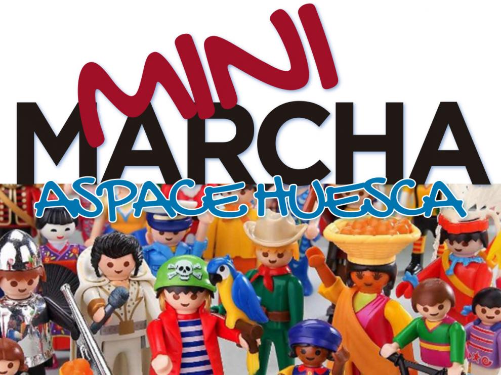 Cartel de la Mini Marcha Aspace Huesca.