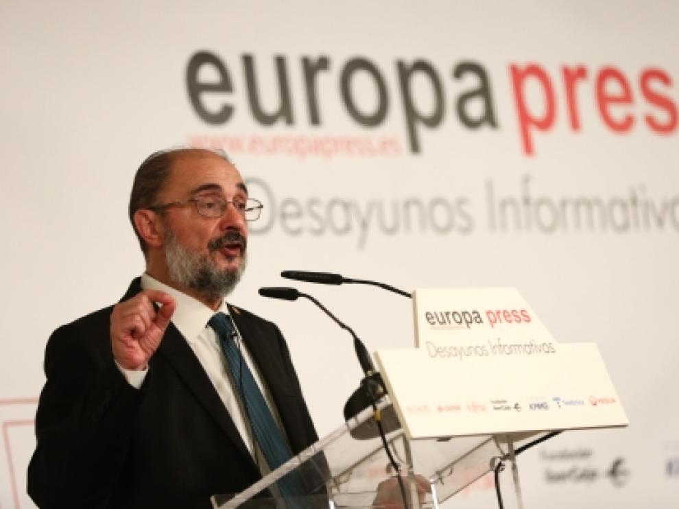 El Presidente de Aragón, en el Desayuno Informativo de Europa Press en Madrid