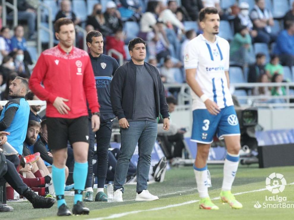 Xisco, durante el partido en el Heliodoro