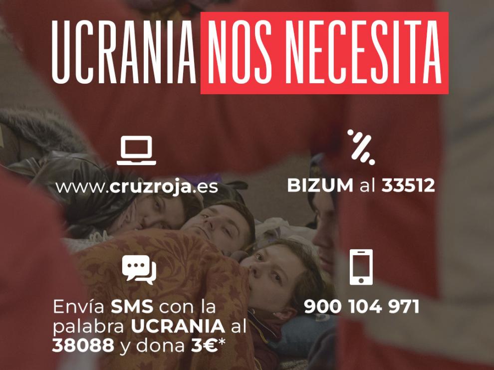 Campaña solidaria de Cruz Roja para ayudar a Ucrania