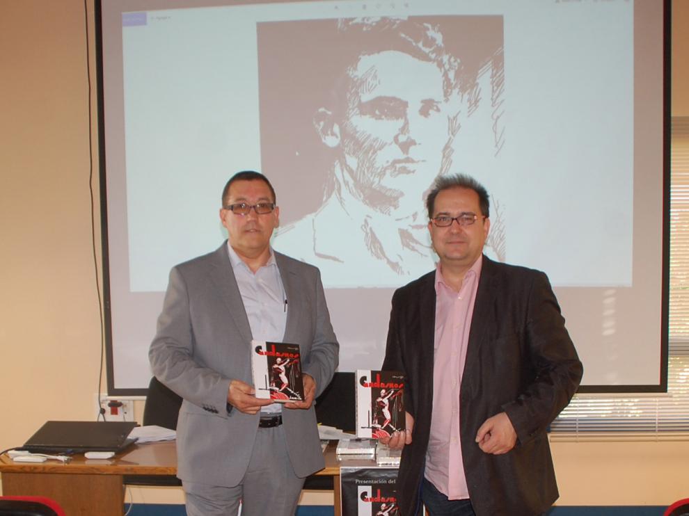 Valeriano Labara y Salvador Trallero presentaron la reedición de la novela Candasnos.