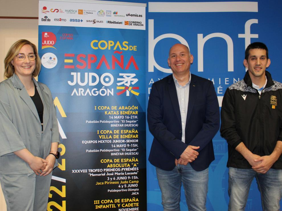Berrocal, García y Clemente, durante la presentación del circuito de Copas de España en la provincia.